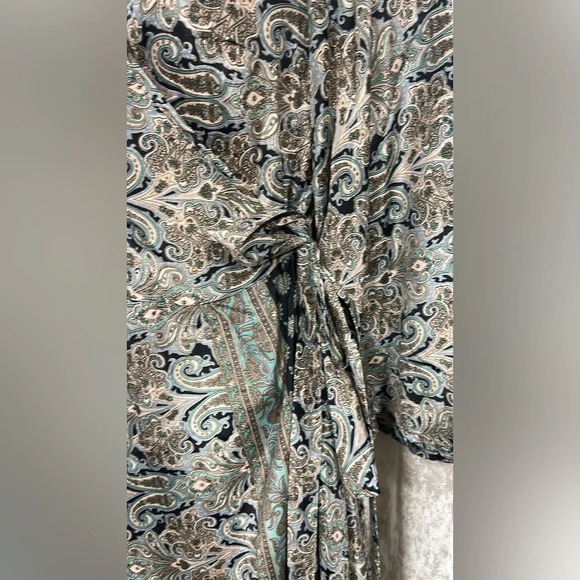 Wrap dress silk blend women’s medium - Picture 4 of 8